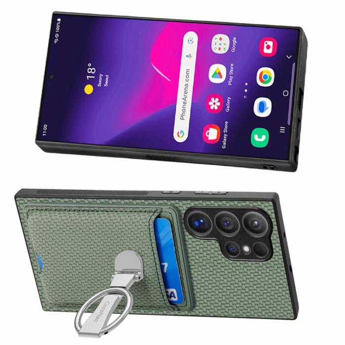 CASENEO - Saluda Mobilskal till Samsung Galaxy S25 Ultra Äkta läder - Grön