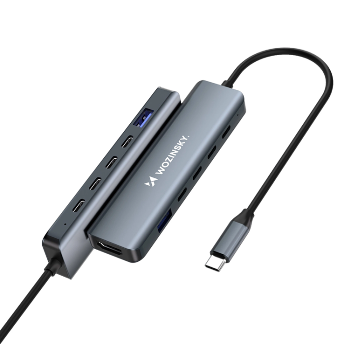 Wozinsky - Wozinsky 6in1 Multifunktionell USB-C HUB Aluminum med Kabel