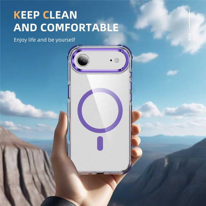 A-One Brand - iPhone 17 Air Mobilskal MagSafe Kickstand - Lila