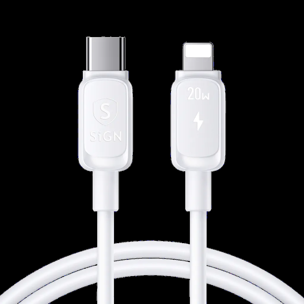 SiGN USB-C till Lightning Kabel 1.2m 20W - Vit | 3541 | AlltMobil