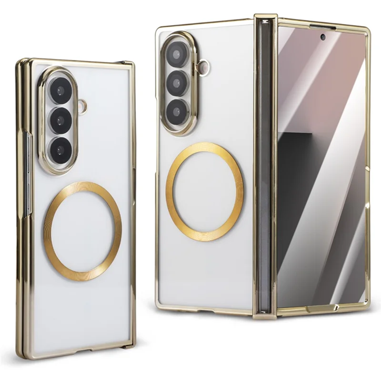 Galaxy Z Fold 7 Mobilskal MagSafe Electroplating Vein (Guld) | 2353 | AlltMobil