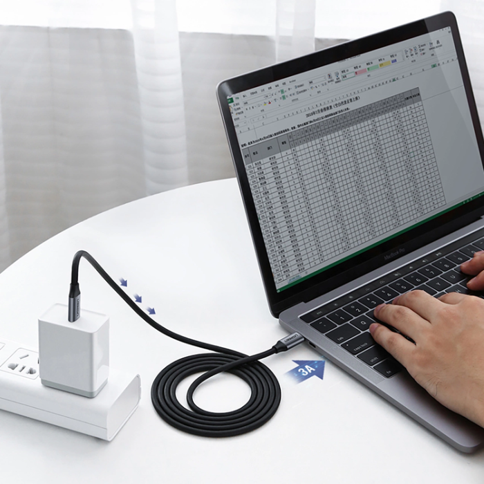 Ugreen - Ugreen USB-C 3.1 Till USB-C 3.1 Kabel 1.5m - Grå
