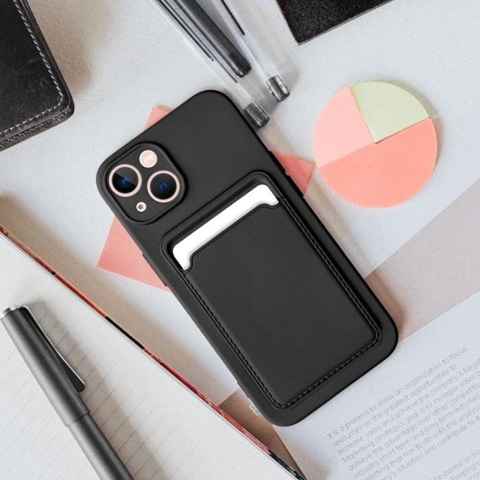 OEM - iPhone 16 Mobilskal Korthållare - Svart