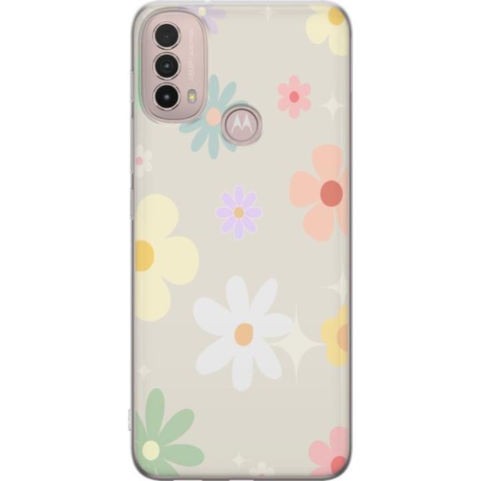iSecrets - Mobilskal till Motorola Moto E40 med fejdande blommor