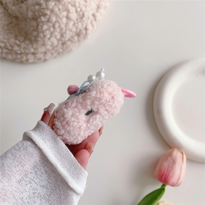 A-One Brand - AirPods Pro 3 Skal Star Pearl Fluff Ringspänne Anti-drop - Rosa
