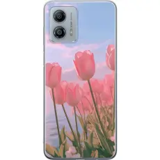 Gustaf - Mobilskal till Motorola Moto G53 med Rosa Tulpaner