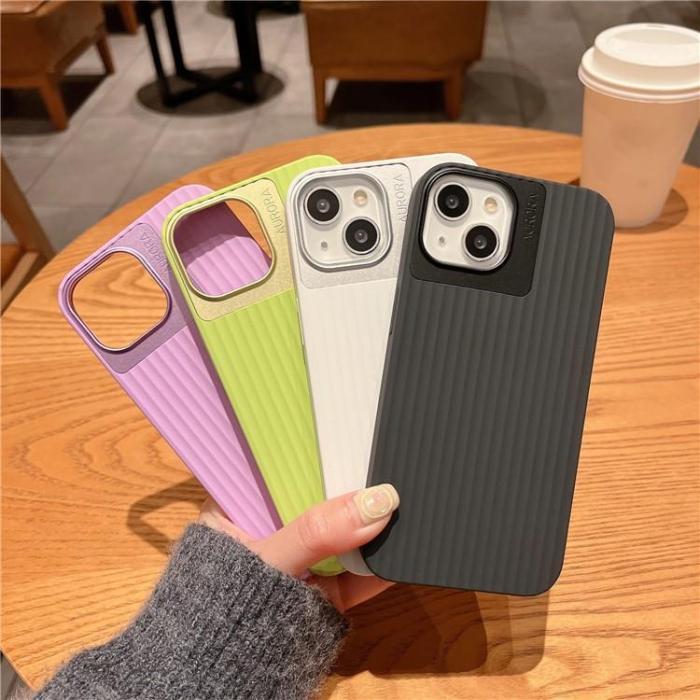 OEM - iPhone 14 Mobilskal Aurora Stripes - Lila