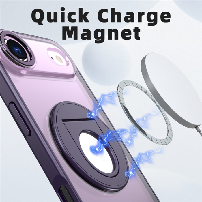 A-One Brand - iPhone 17 Air Mobilskal MagSafe Rotating Kickstand - Lila