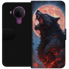 iSecrets - Pl&aring;nboksfodral till Nokia 5.4 med Ylande varg