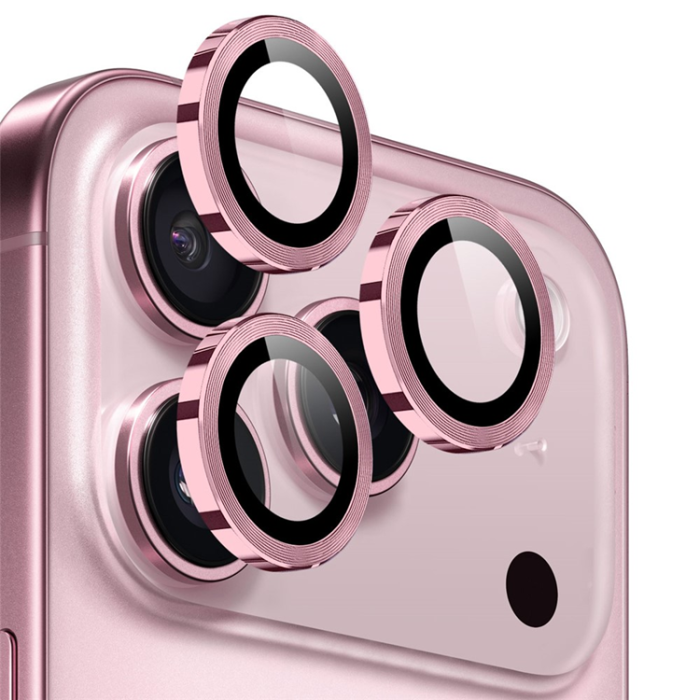 NORTHJO - Northjo iPhone 17 Pro/17 Pro Max Härdat Glas Kameraskydd - Rosa