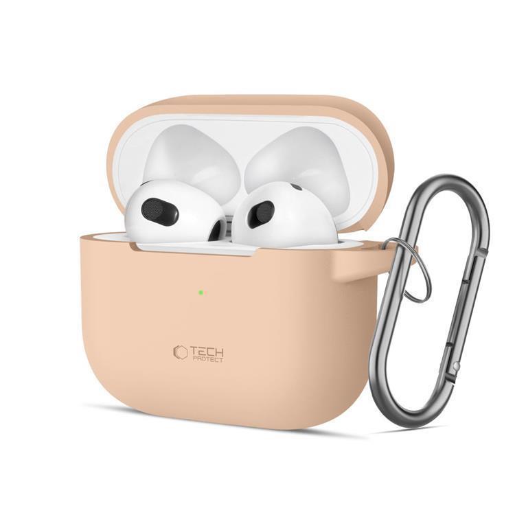 Tech-Protect Apple Airpods 3 Skal Silikon Hook - Cafe Latte | 2353 | AlltMobil