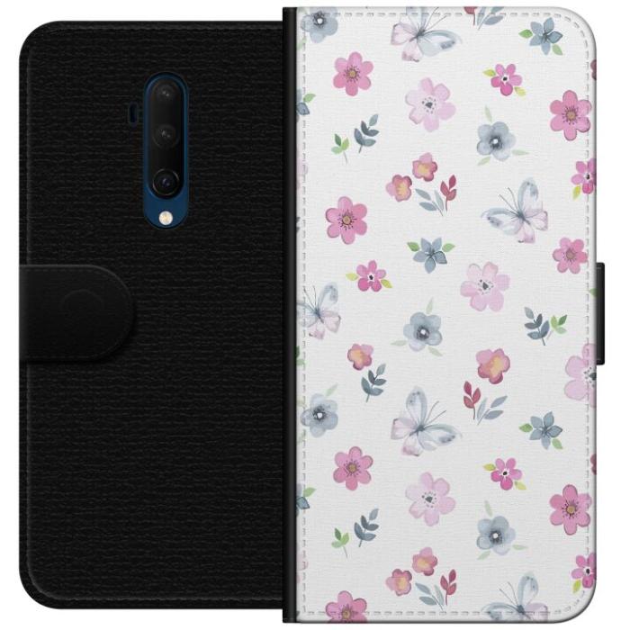 iSecrets - Plånboksfodral till OnePlus 7T Pro med Blommor och fjärillar