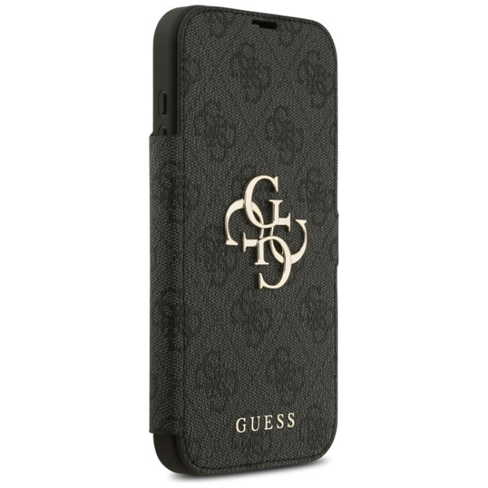 Guess - Guess iPhone 17 Pro Plånboksfodral Metal Logo - Svart
