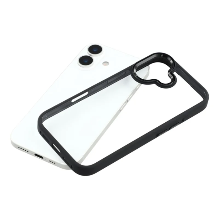 A-One Brand - FULEXIN iPhone 17 Mobilskal Crystal Clear - Svart