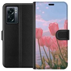 iSecrets - Plånboksfodral till OnePlus Nord N300 med Rosa Tulpaner