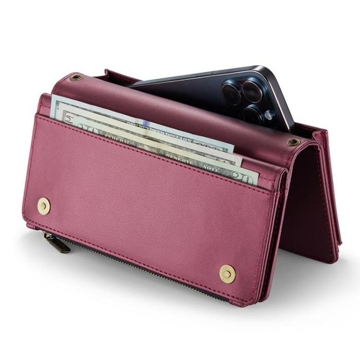 UTGATT - CASEME Me10 Crossbody Väskor Zipper - Vinröd