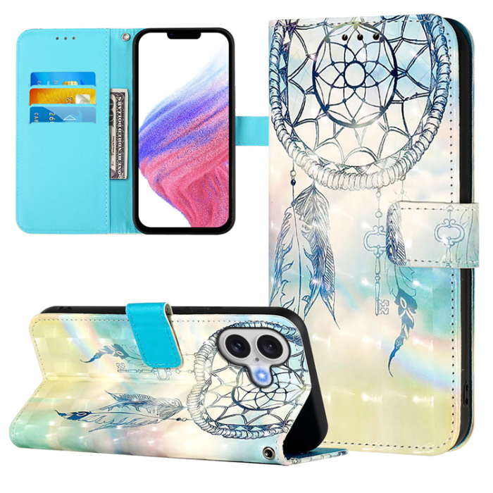 A-One Brand - iPhone 17 Plånboksfodral Printing Pattern Med Strap