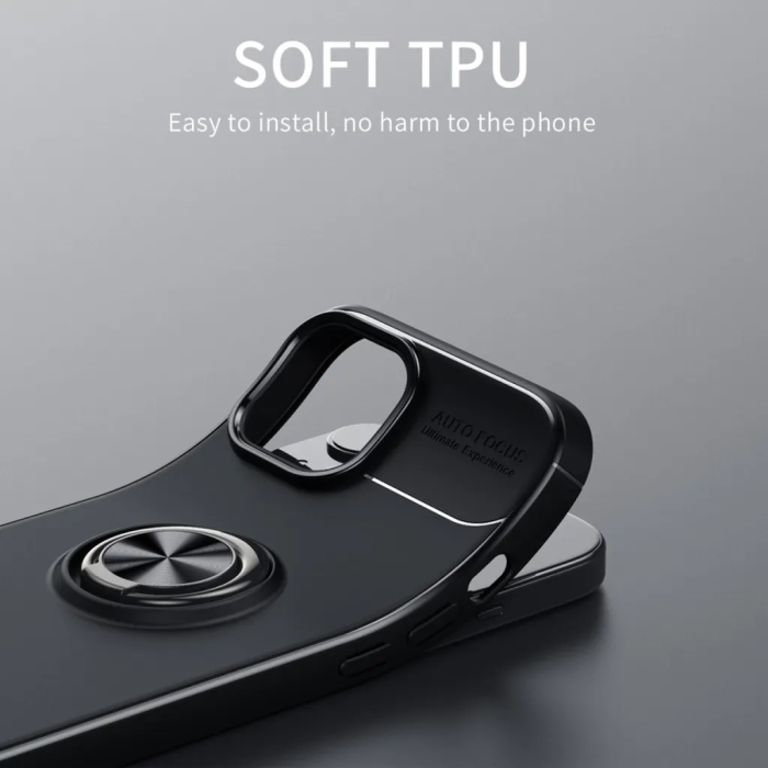 Taltech - iPhone 15 Plus Mobilskal Ringhållare - Blå