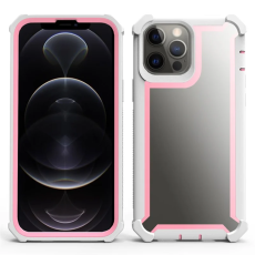 A-One Brand - iPhone 15 Pro Max Mobilskal TPU + PC Shockproof - Vit/Rosa