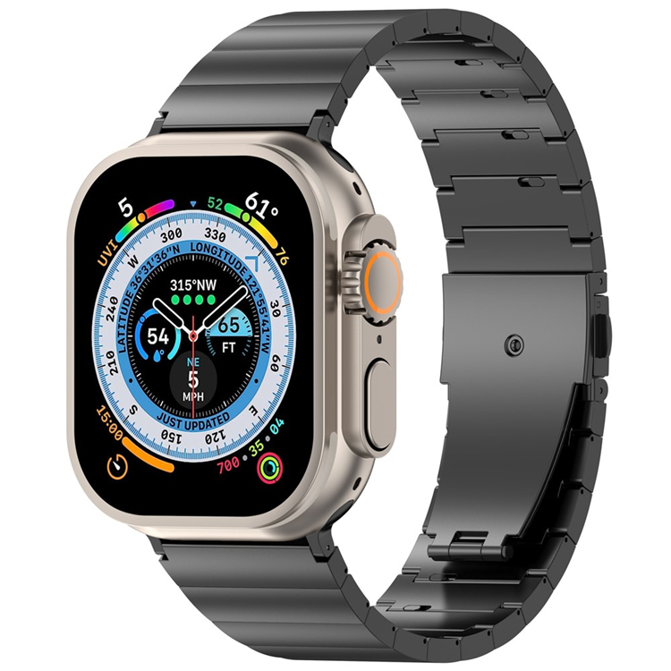 Apple Watch (38/40/41/42mm) Armband Titan Alloy (Svart) | 5122 | AlltMobil
