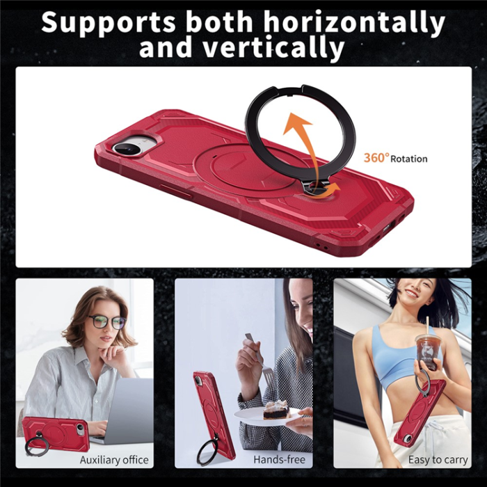 A-One Brand - iPhone 16e Mobilskal MagSafe Kickstand TPU + PC