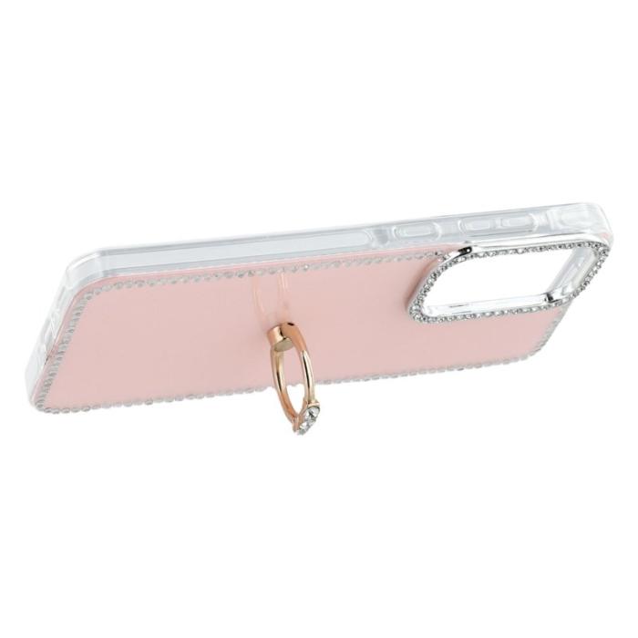 OEM - Samsung Galaxy S26/S26 Pro Skal Ring Kickstand TPU + PC - Glittrande Ljusrosa