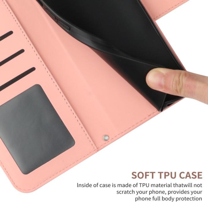OEM - Samsung Galaxy S26 Plånboksfodral Solrostryck Konstläder - Rosa