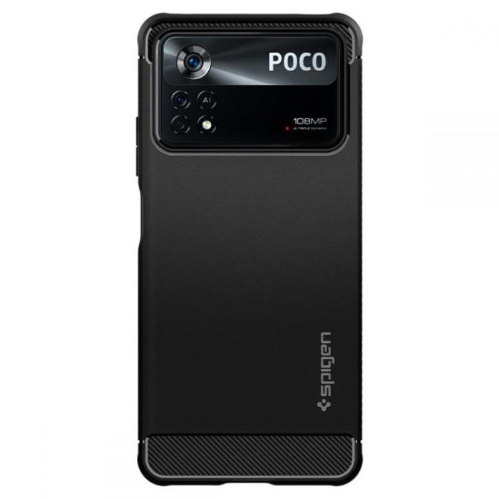UTGATT1 - Spigen Xiaomi Poco X4 Pro 5G Skal Rugged Armor - Matte Svart