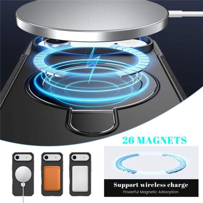 A-One Brand - iPhone Air Mobilskal MagSafe Rotating Kickstand - Svart