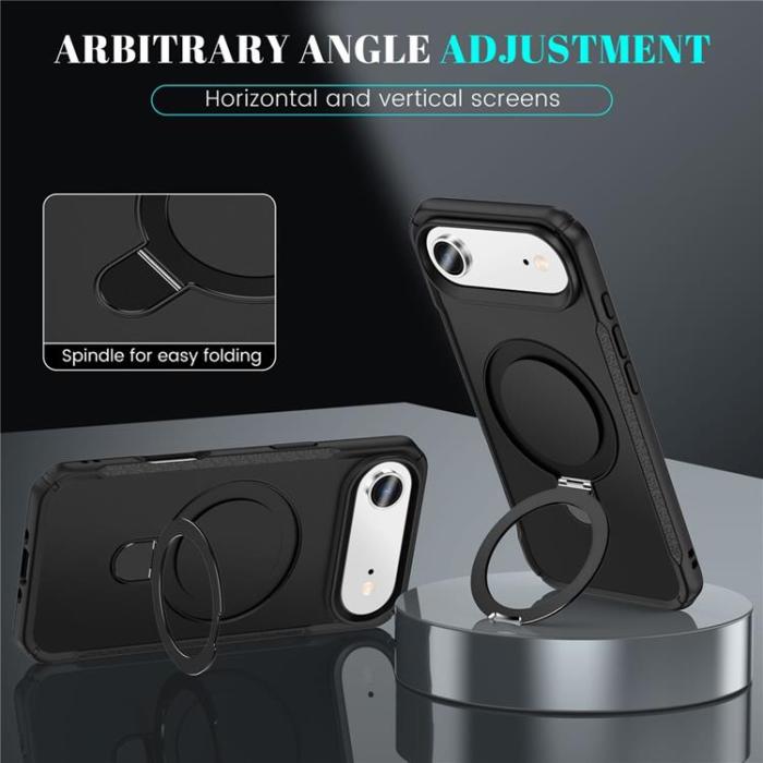 A-One Brand - iPhone Air Mobilskal MagSafe Rotating Kickstand - Svart