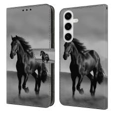 OEM - Samsung Galaxy S26/S26 Pro Pl&aring;nboksfodral Magnetl&aring;s Konstl&auml;der - Svart H&auml;st