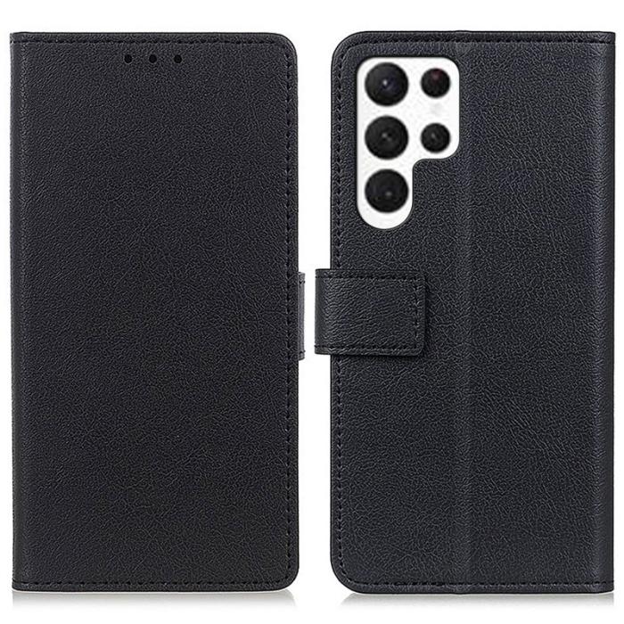 OEM - Samsung Galaxy S26 Ultra Plånboksfodral Konstläder Ställ - Svart