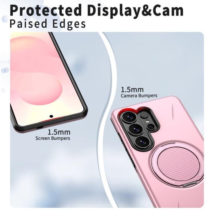 OEM - Mobilskal till Samsung Galaxy S26 Ultra Magnetiskt TPU + PC Baksida - Rosa