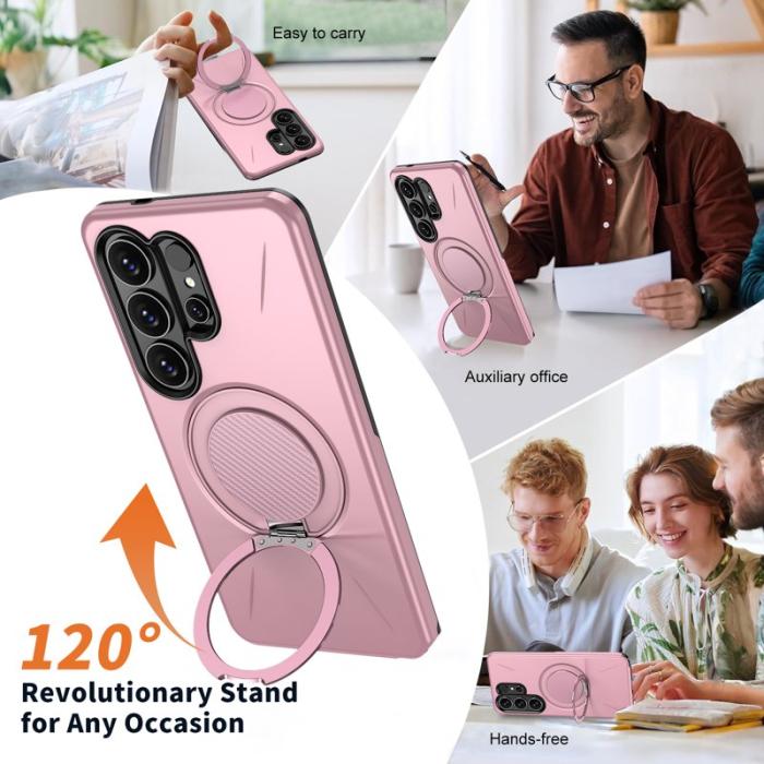 OEM - Mobilskal till Samsung Galaxy S26 Ultra Magnetiskt TPU + PC Baksida - Rosa