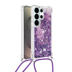 OEM - Mobilskal till Samsung Galaxy S26 Ultra TPU Snabbsand Telefon M&ouml;rklila / Hj&auml;rtar