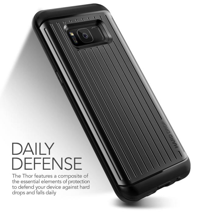 VERUS - Verus Waved Hard Drop Skal till Samsung Galaxy S8 Plus - Dark Silver