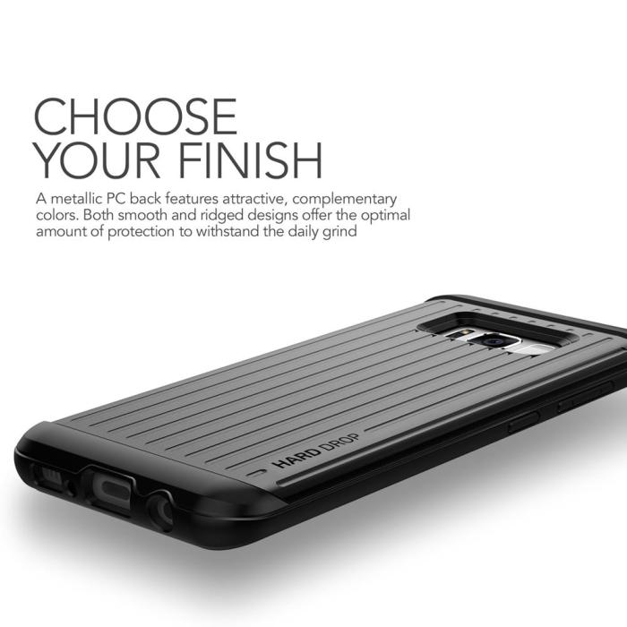 VERUS - Verus Waved Hard Drop Skal till Samsung Galaxy S8 Plus - Dark Silver