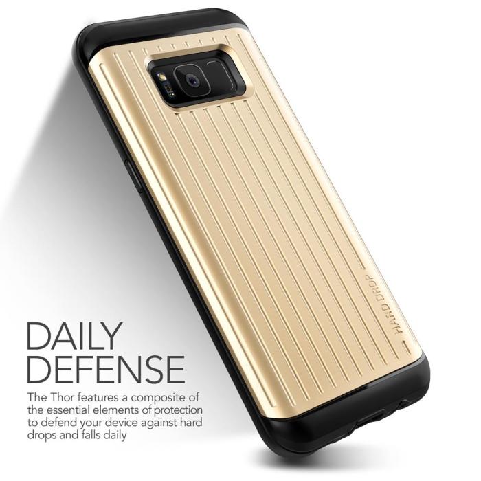VERUS - Verus Waved Hard Drop Skal till Samsung Galaxy S8 Plus - Gold