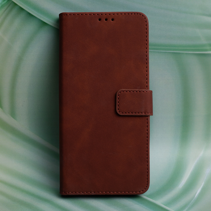 OEM - Xiaomi Redmi Note 14 4G Plånboksfodral Smart Velvet - Brun