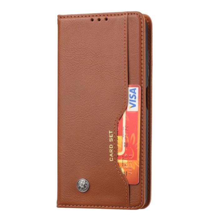 A-One Brand - Auto-absorbed Läder Plånboksfodral Xiaomi Poco X3 / X3 Pro / X3 NFC - Brun