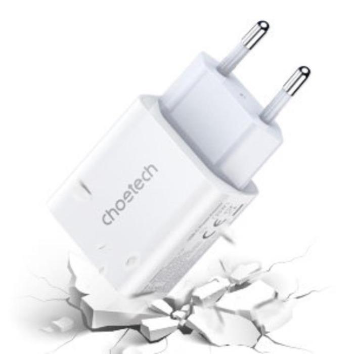 UTGATT5 - Choetech Väggladdare USB-C Lightning Kabel 1.2m 20W - Vit
