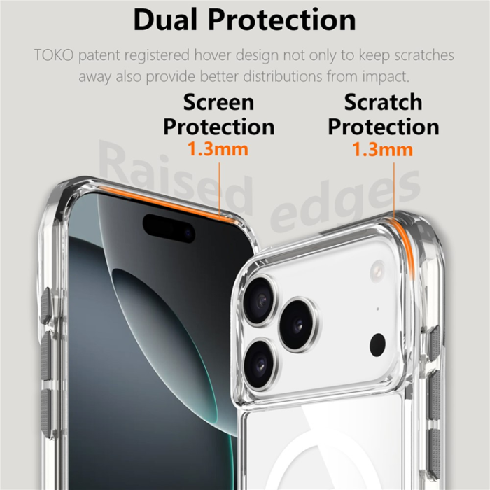 A-One Brand - iPhone 17 Pro Mobilskal MagSafe TPU + PC Crystal Clear