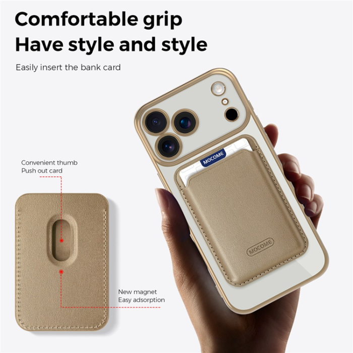 A-One Brand - iPhone 17 Pro Max Mobilskal MagSafe Korthållare TPU + PC