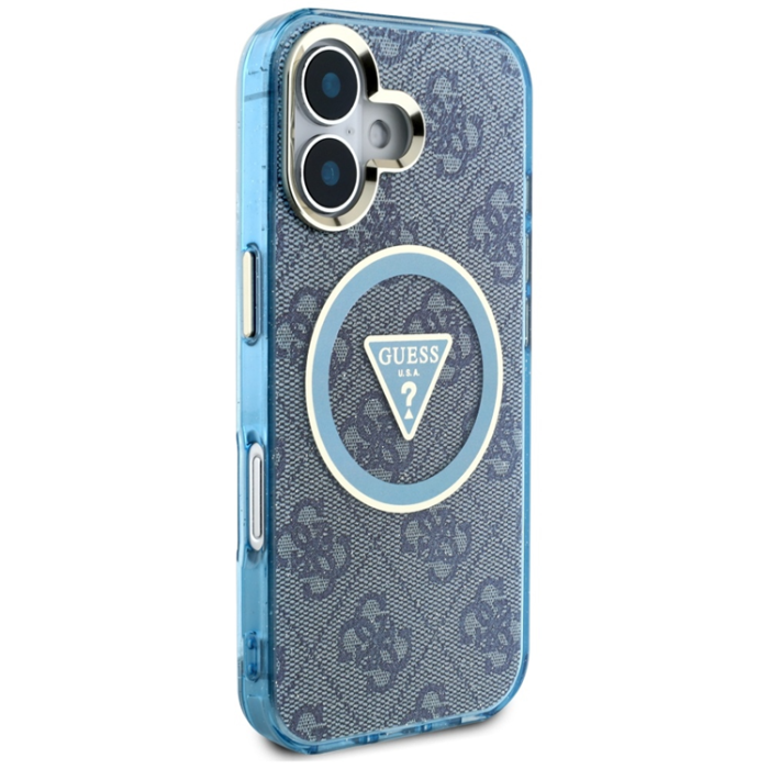 Guess - Guess iPhone 16 Mobilskal Magsafe Glitter - Blå