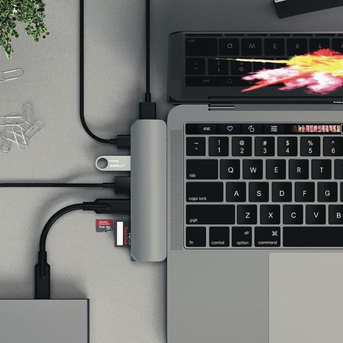 Satechi - Satechi USB-C Pro Hub med 4K HDMI 85W - Space Grå