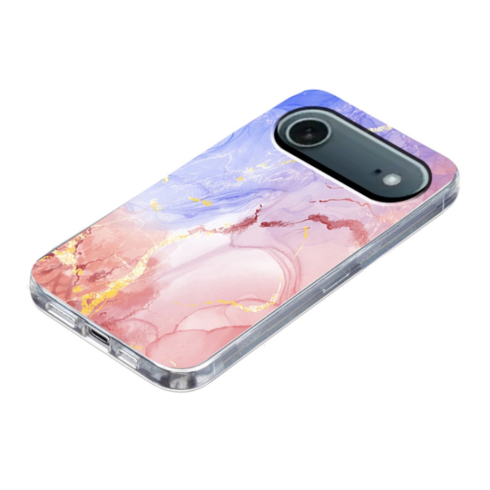 A-One Brand - iPhone Air Mobilskal Marble Pattern Printing Soft - Rosa