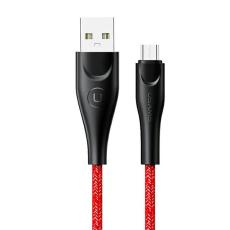 USAMS - USAMS Kabel fl&auml;tad U41 microUSB 3m r&ouml;d SJ399USB02