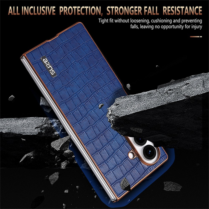 AZNS - AZNS Galaxy Z Fold 7 Mobilskal Crocodile Texture - Brun