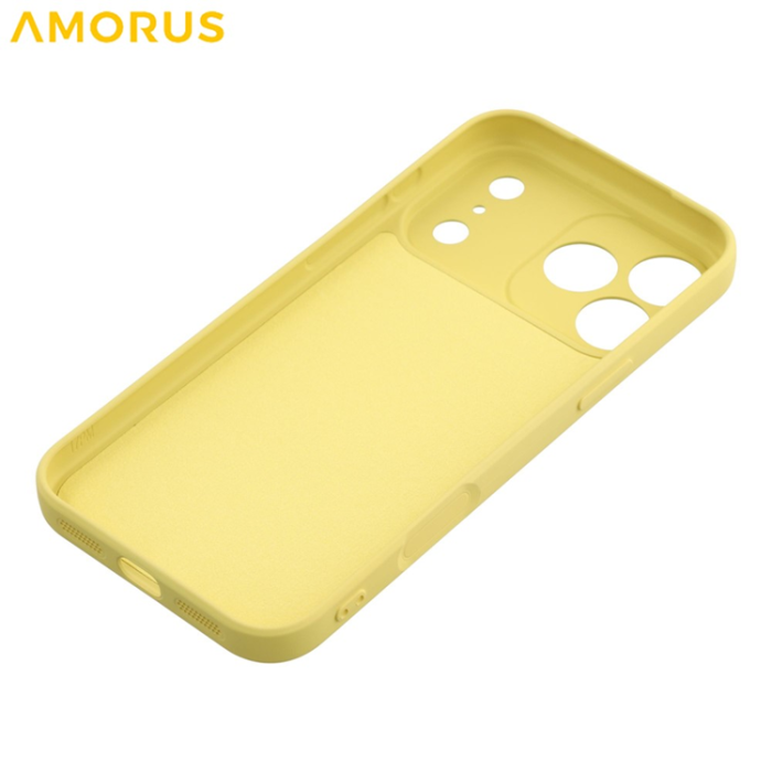 Amorus - AMORUS iPhone 17 Pro Max Mobilskal Precise Cutouts - Gul