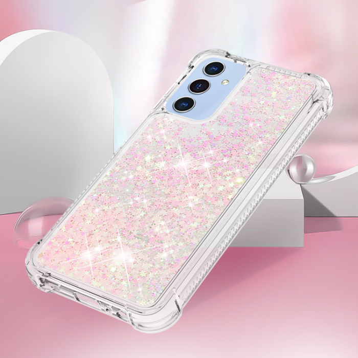 A-One Brand - Galaxy A17/A26 Mobilskal Glitter Quicksand TPU - Rosa